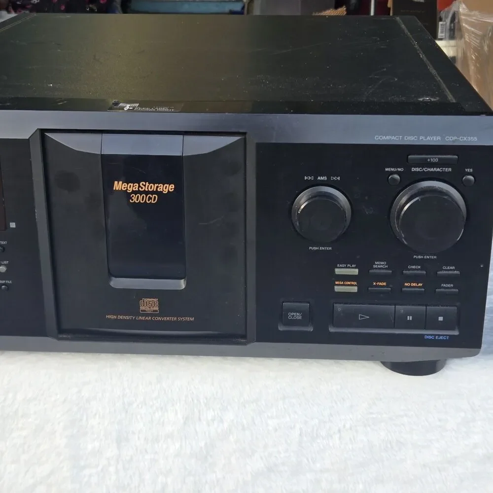 Sony CDP-CX355 MegaStorage 300 CD Changer Player AS-IS NEEDS BELTS